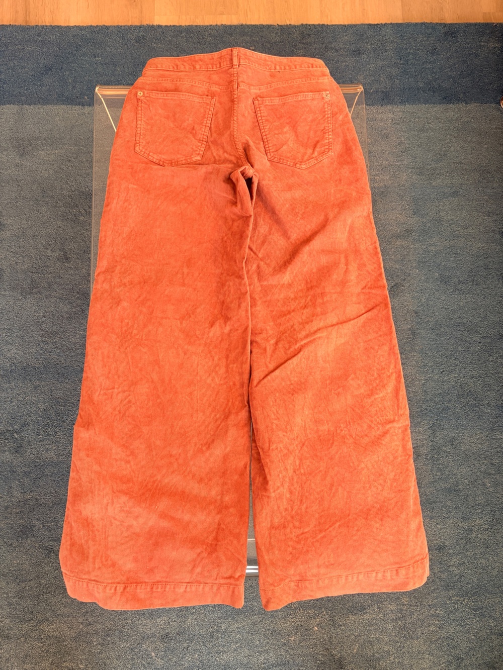 Pilcro Women's Corduroy Wide-Leg Jeans in Rust - Picture 10 of 14